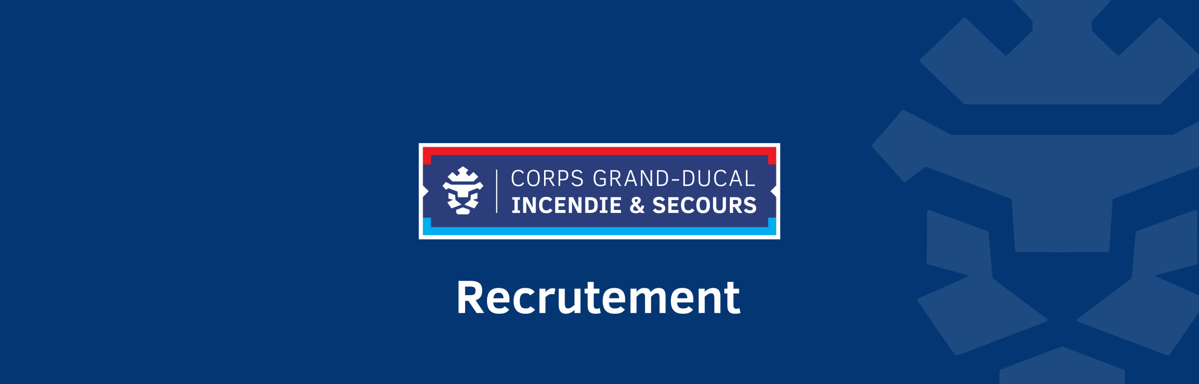 Banner Corps grand-ducal d'incendie et de secours (CGDIS)