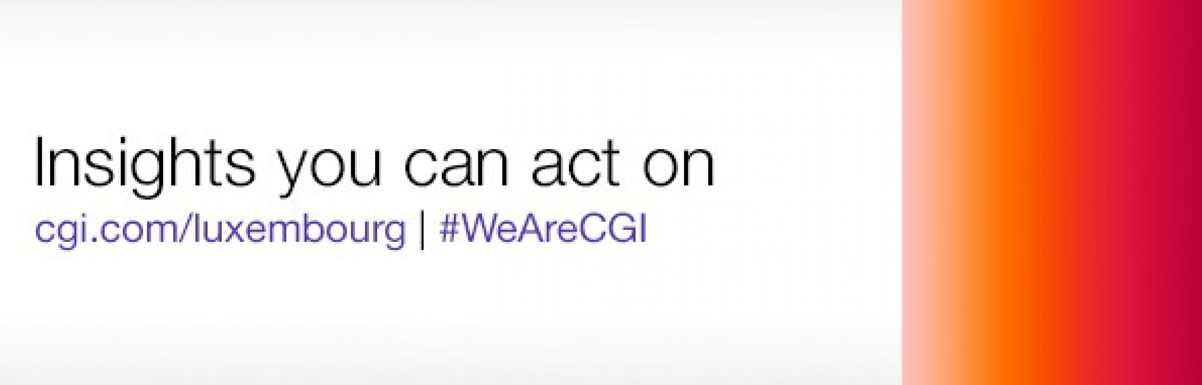 Banner CGI Luxembourg SA.
