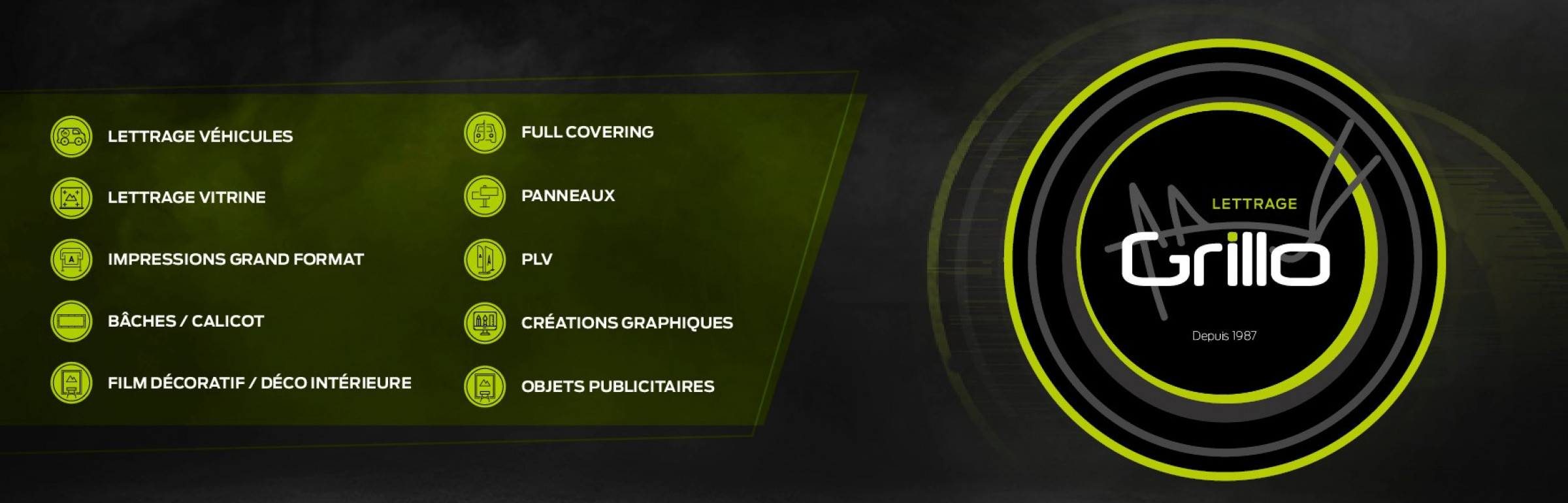 Banner LETTRAGE GRILLO SàRL